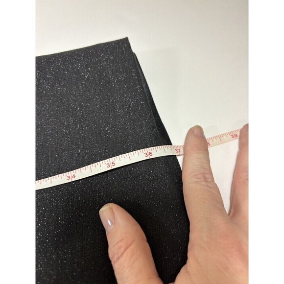 David Meister Sheath Dress Black Metallic Shimmer 6 Midi Lined Cap Sleeve - Picture 6 of 10